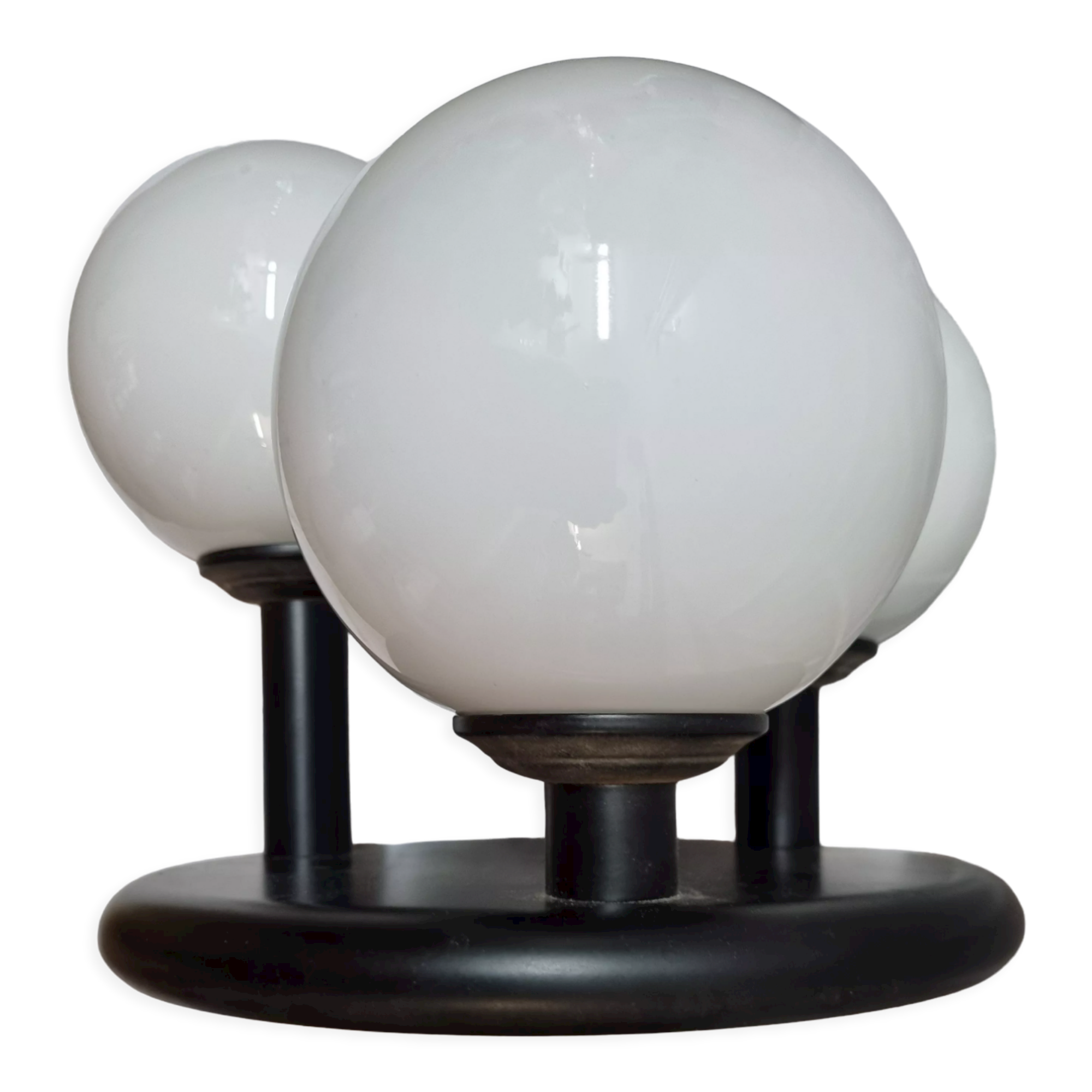 Ceiling lamp 3 opaline balls, 1980