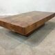 70s walnut magnifying glass coffee table