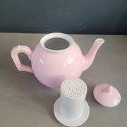 Antique pink porcelain teapot with filter - 1.5L - Ref 886