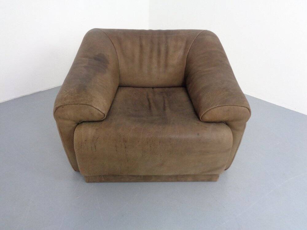 Buffalo Chair in leather by De Sede, 1970s