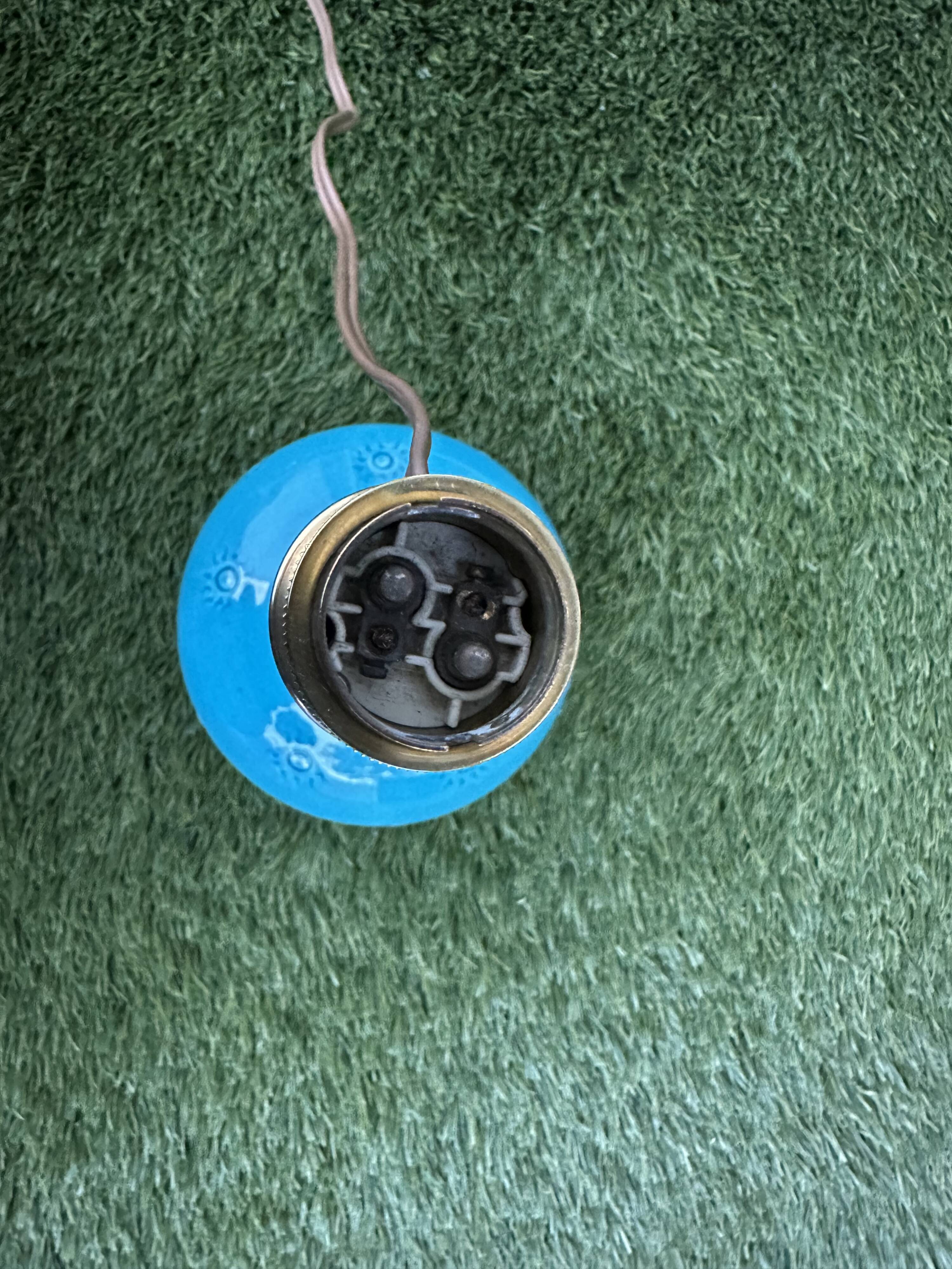 English ceramic lamp base Burmantofts Pottery England, 1880