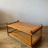 Pine slatted coffee table