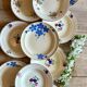 Set of 10 mismatched vintage soup plates