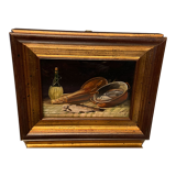 Oil painting on panel Signed Still Life