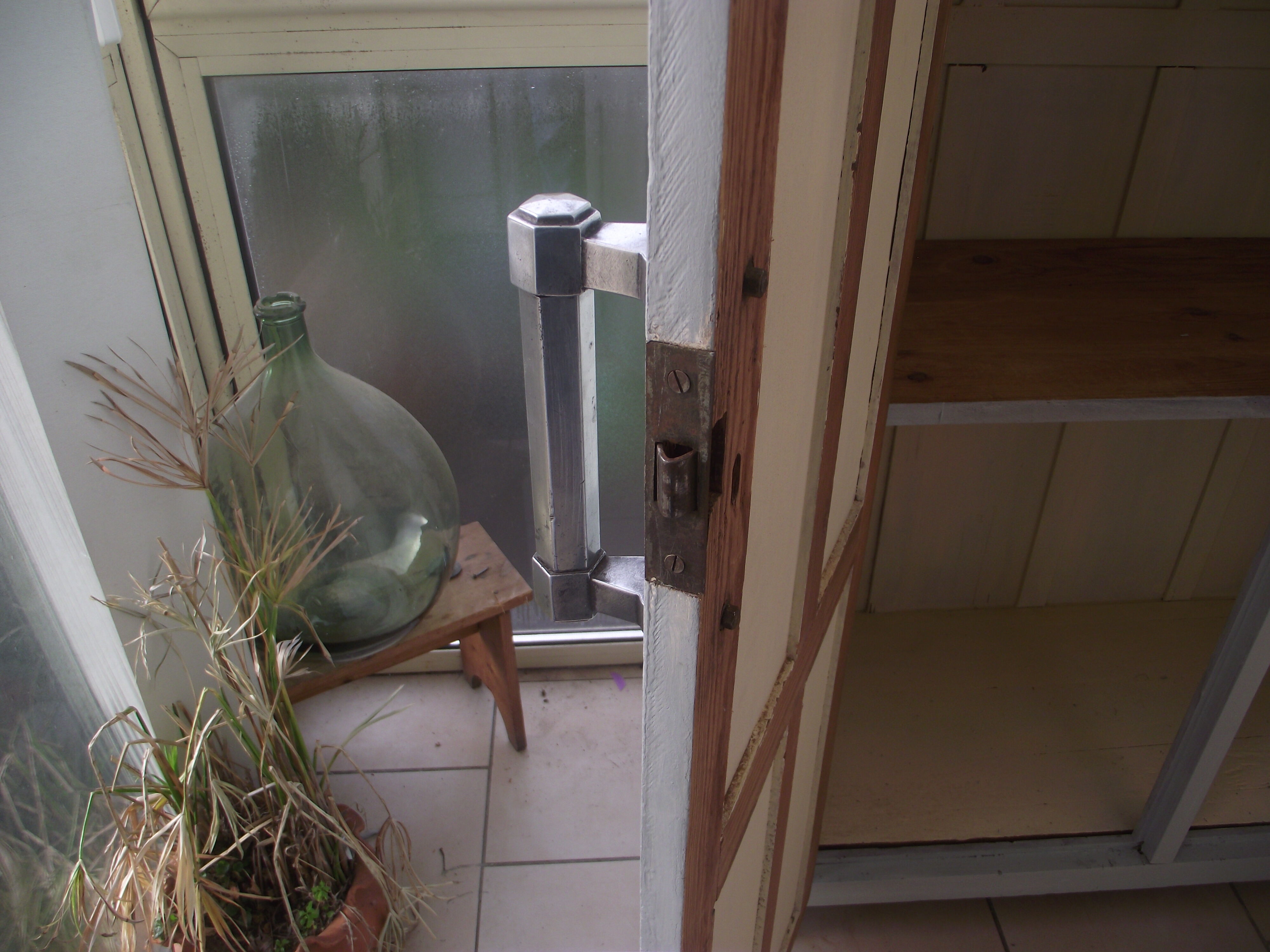 Parisian wardrobe in painted fir from the 30s 40s