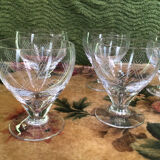 Set of 17 antique engraved glasses