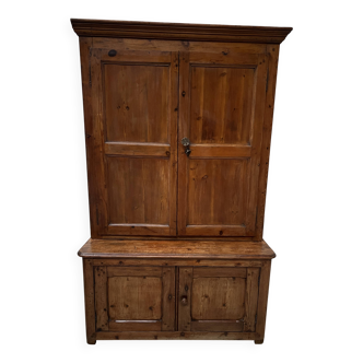 Two-part office furniture made of solid pine from the 20th century.