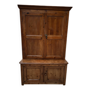Two-part office furniture made of solid pine from the 20th century.