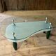 Glass and organic wood coffee table