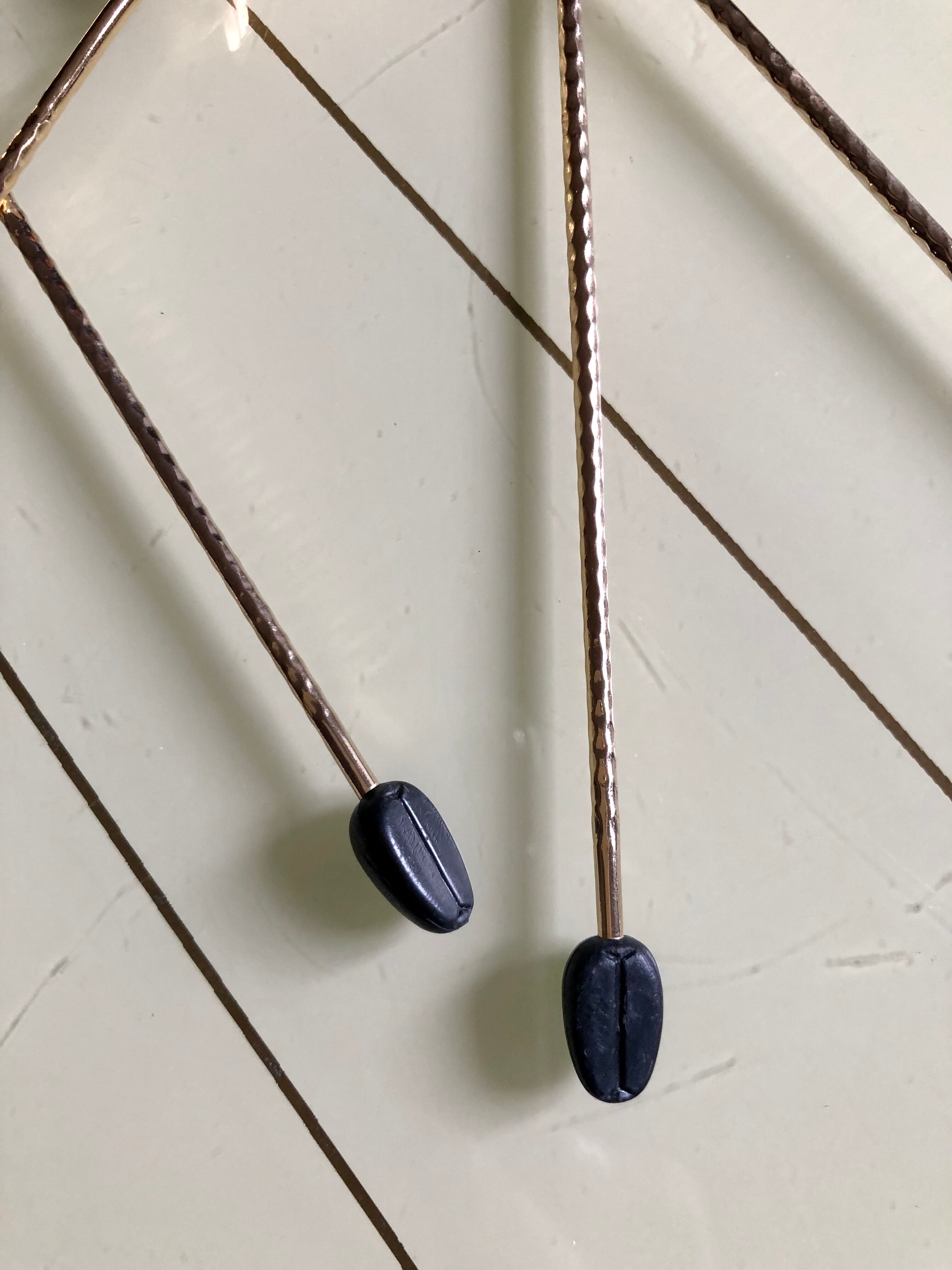 Golden spoons with mazagrans