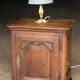 Rare: small piece of solid oak furniture (late 19th century). Bedside table, side table, wardrobe.