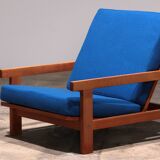 Hans J Wegner GE421 Getama Fauteuil relax en chêne avec dossier réglable
