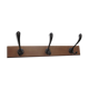 Coat rack with 3 metal hooks