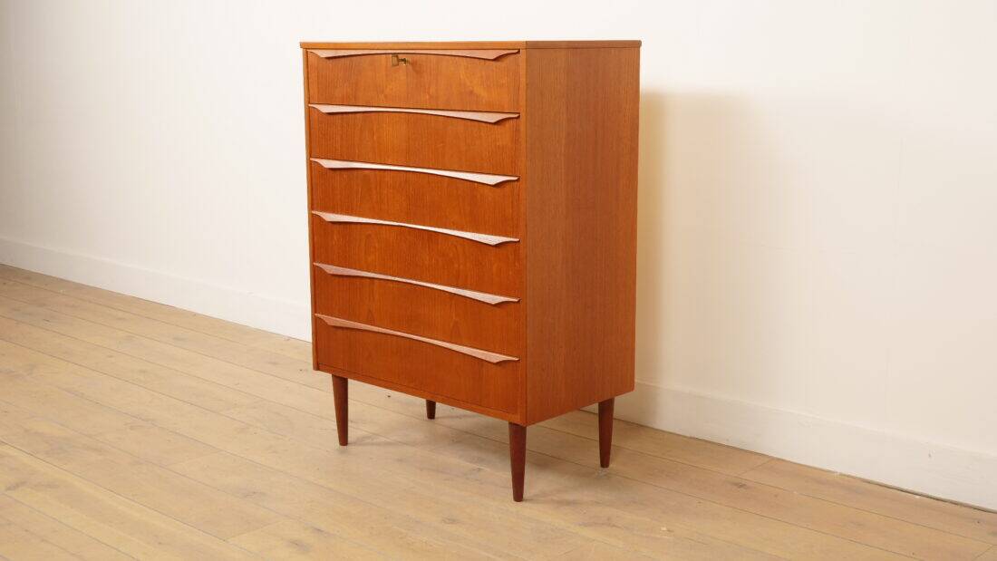 Vintage Danish chest of drawers | Teak | 6 drawers | 106 cm