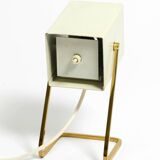 Great Mid Century metal bedside lamp with brass base by Kaiser Leuchten