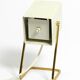 Great Mid Century metal bedside lamp with brass base by Kaiser Leuchten