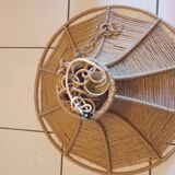 Vintage rope pendant light , 1970s