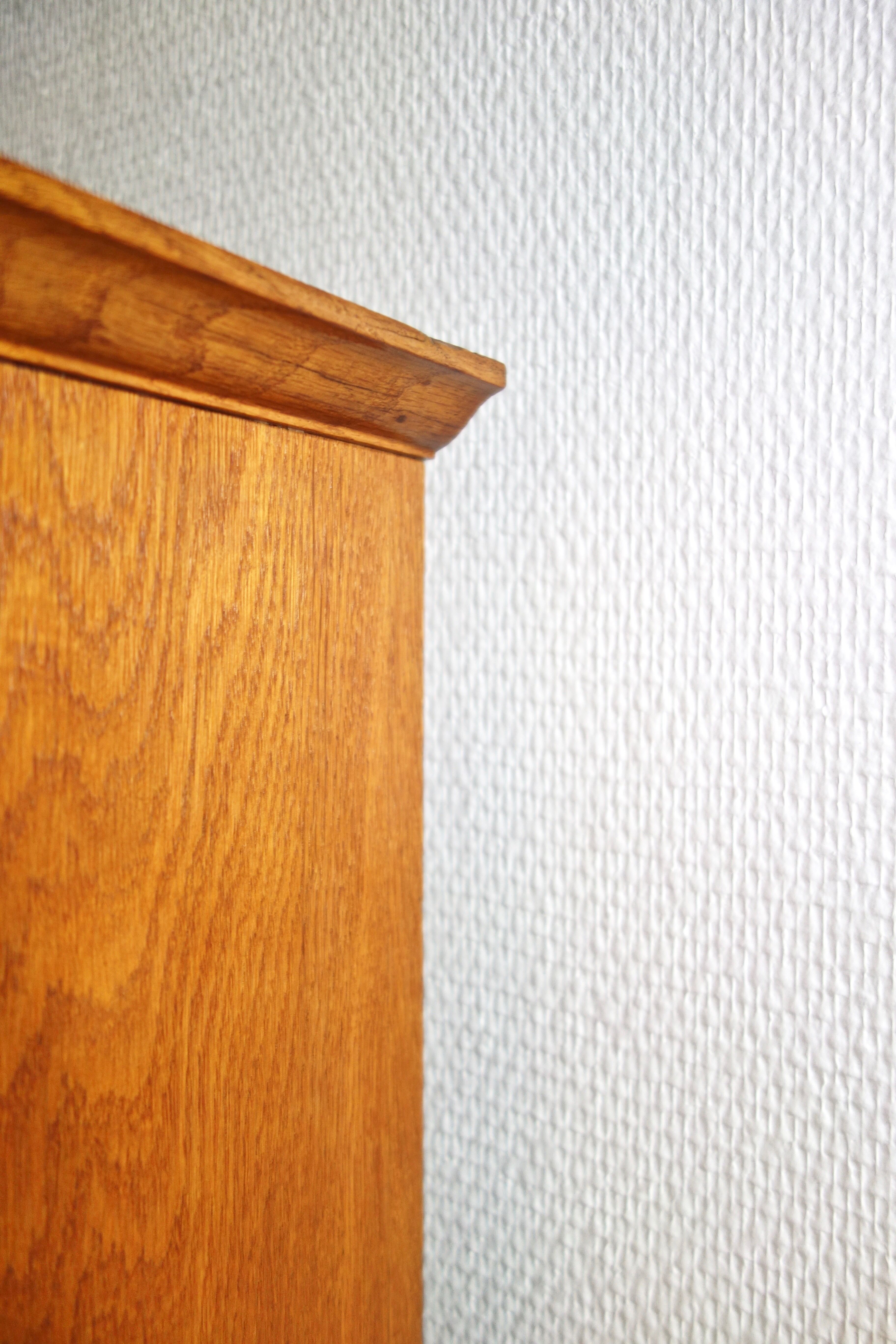 Library showcase in oak from the 1950s