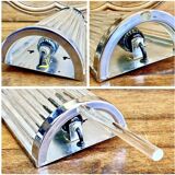 Chrome and glass tube wall light Petitot Genet and Michon c 1950