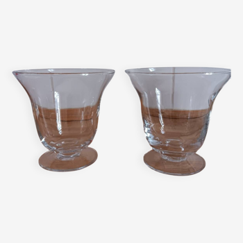 Set of 2 glass vases