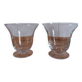 Set of 2 glass vases