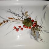Plat à cake émaillé en porcelaine de Limoges Ternet