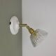 Vintage chiseled glass lampshade wall light - tableware collection -