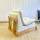 Vintage armchair - cream boucle fabric - 1970s