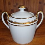 Sweetener in Sologne porcelain Larcheveque Pattern edging garland Gilded