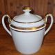 Sweetener in Sologne porcelain Larcheveque Pattern edging garland Gilded