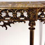 Console en bronze et marbre ocre