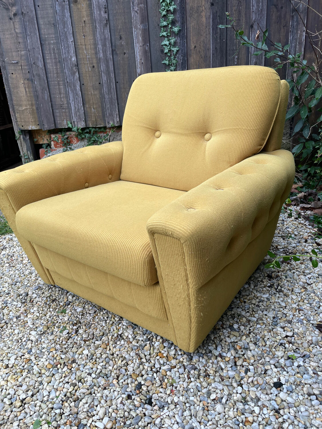 70s velvet club armchair