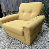 70s velvet club armchair
