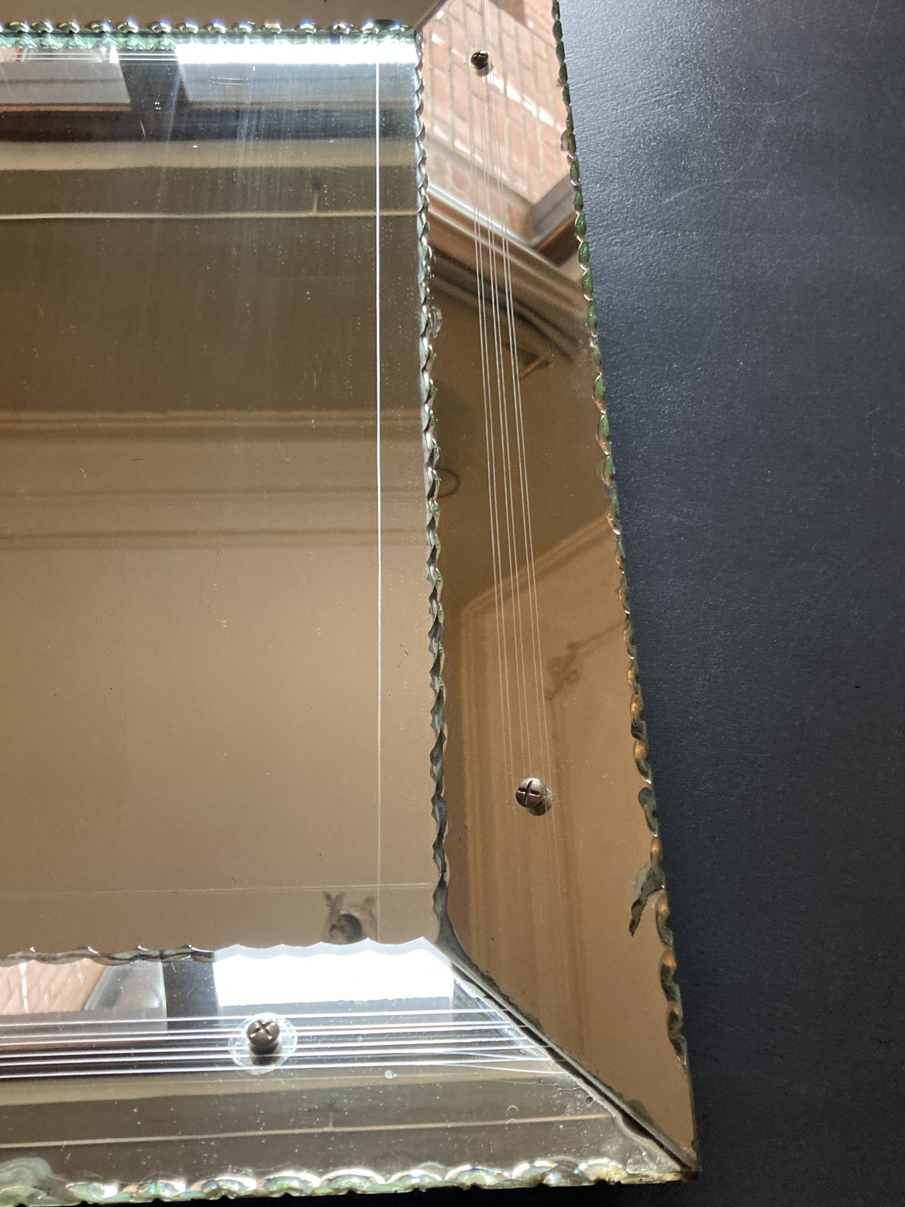 1940s mirror with glazing beads