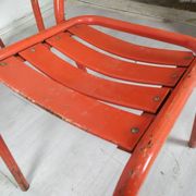 4 tolix metal bistro chairs