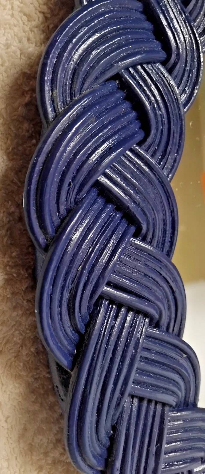 Oval Woven Rattan Mirror 60s/70s Vintage 49X35