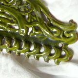 Pediment glazed enameled cast-iron