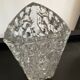 Vintage cast crystal vase 70s