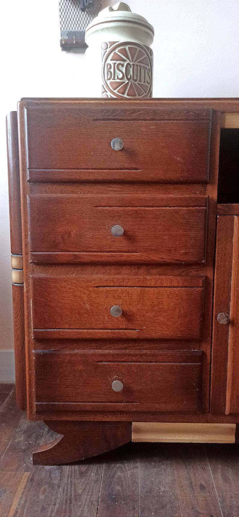 Chest of drawers, chiffonier 5 drawers in solid wood