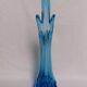 Turquoise blue blown glass vase