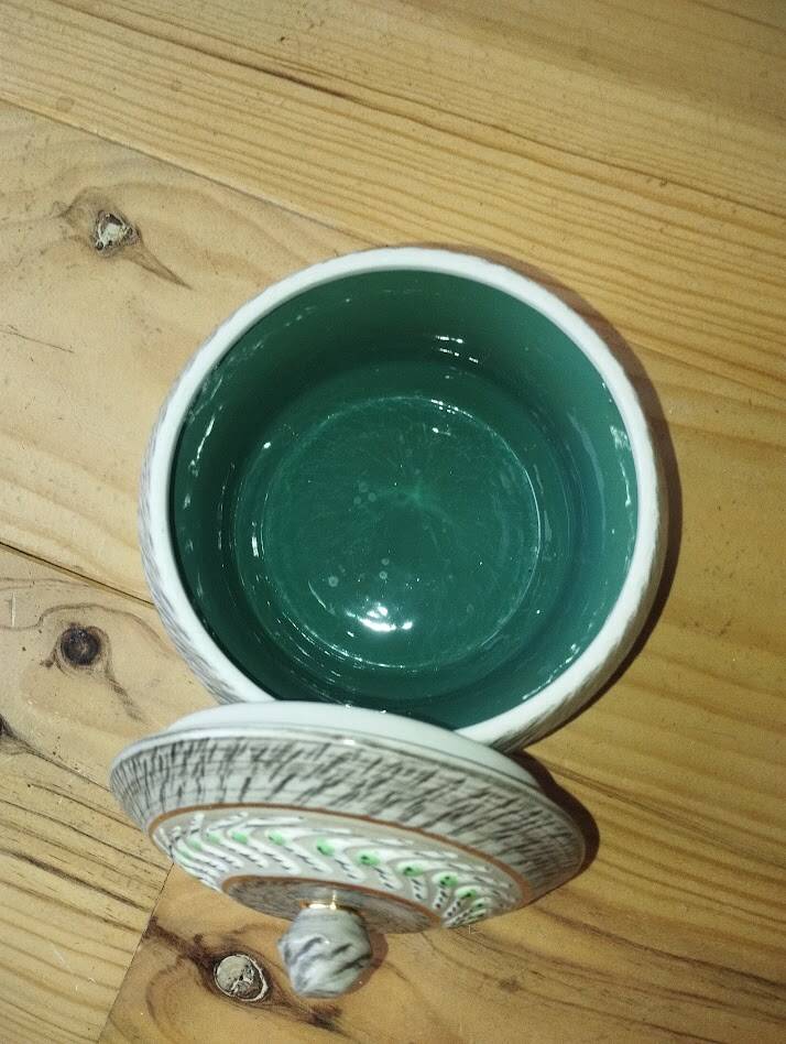 Vintage glazed stoneware bonbonnière by Jacques Breugnot – 1960s/70s
