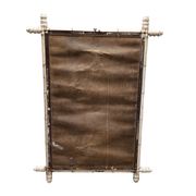 Vintage White Faux Bamboo Mirror, 1930/40s