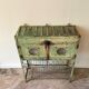 Storage cabinet in water green metal