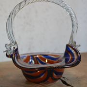 Panier bleu et rouge