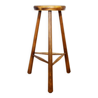 Solid wood bar stool