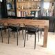 Solid elm dining table