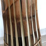 Vintage bamboo and rattan floor lamp