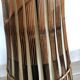 Lampadaire vintage bambou et rotin