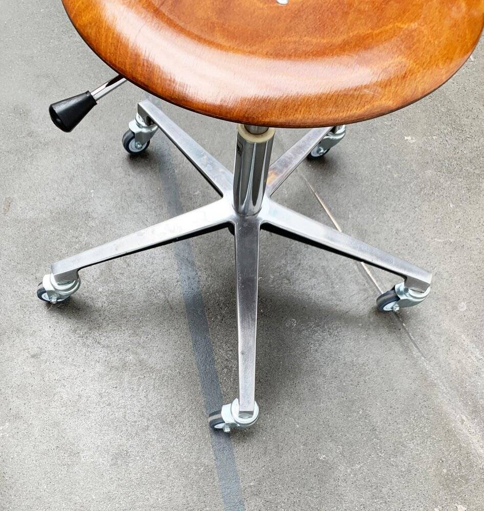 Mid-century German industrial swivel office stool by Schmitz, 1960s