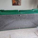 Sofa set and a green leather armchair - 1990s style - Duvivier brand